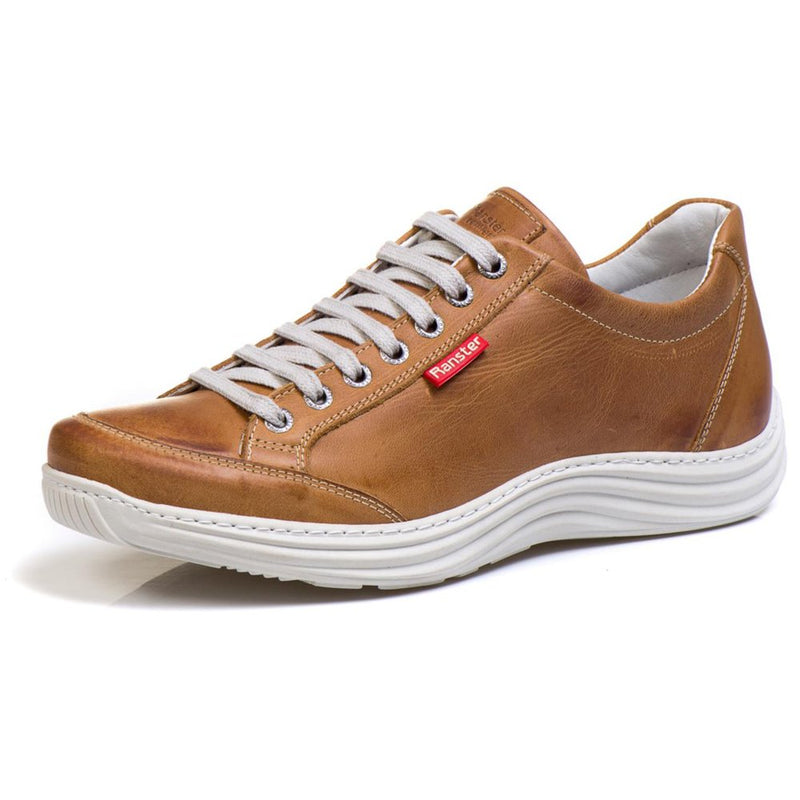 Sapatênis Casual Conforto Couro Marrom Claro