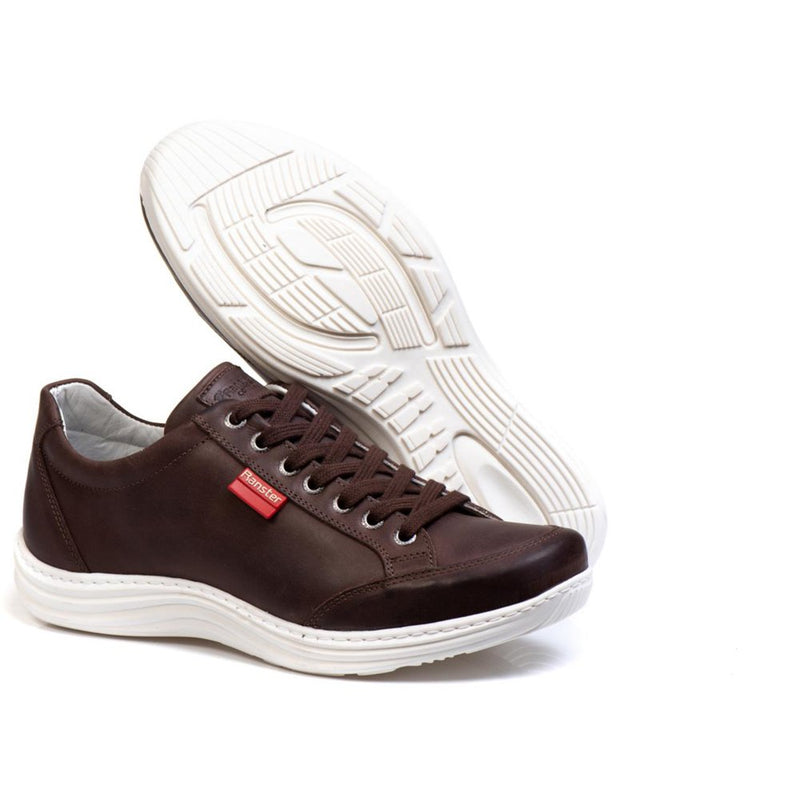 Sapatênis Casual Conforto Couro Marrom