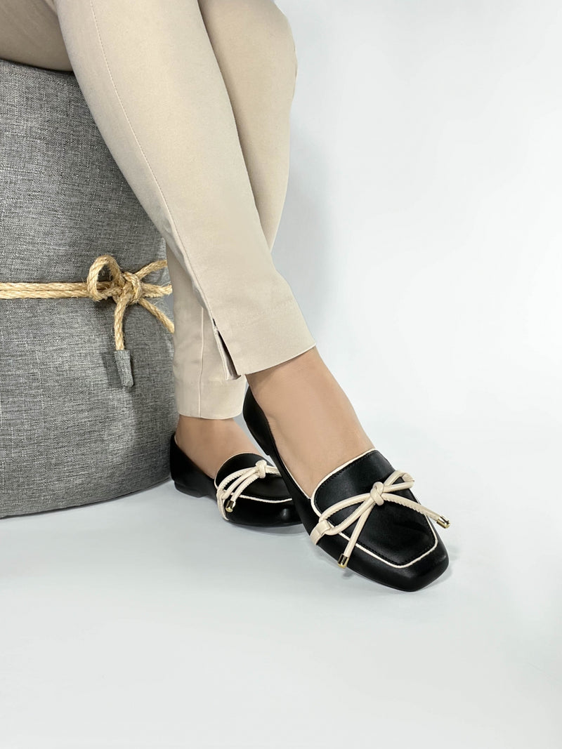 Mocassim Feminino Rasteiro Preto