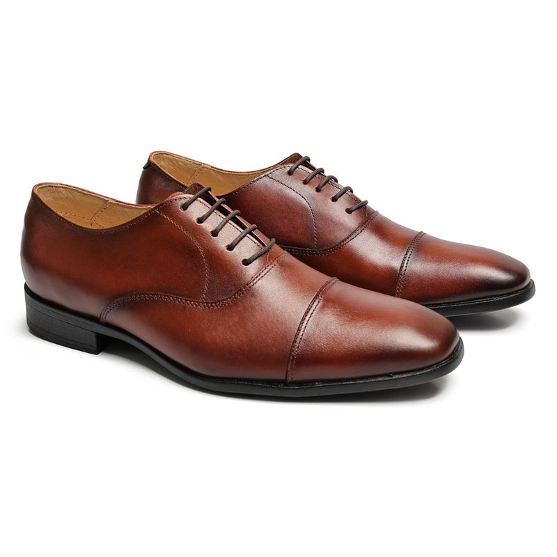 Sapato Social Masculino Oxford Cromo Argentino Caramelo