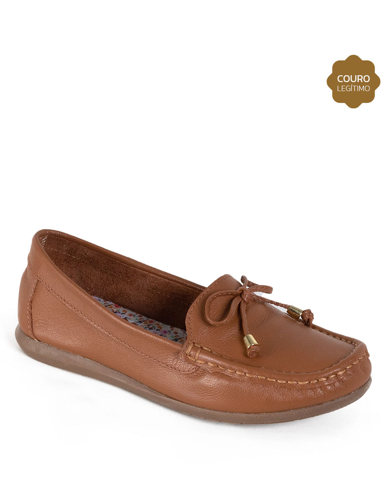 Sapato Feminino Casual Couro Legítimo M12 FLY CAMEL