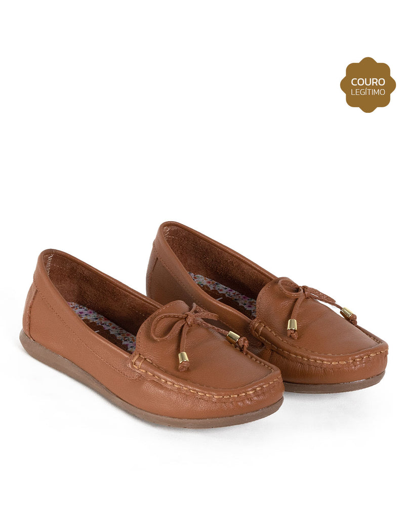 Sapato Feminino Casual Couro Legítimo M12 FLY CAMEL